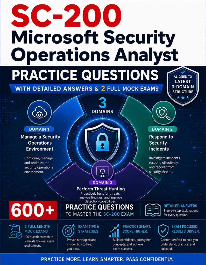 SC-200 Microsoft Security Operations Analyst Practice Questions